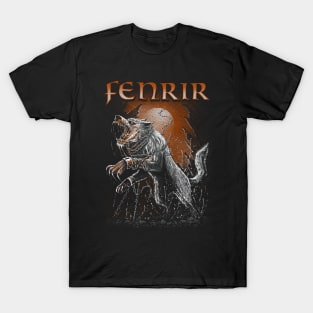 Fenrir Viking Wolf Scandinavian Norse Pagan Mythology T-Shirt